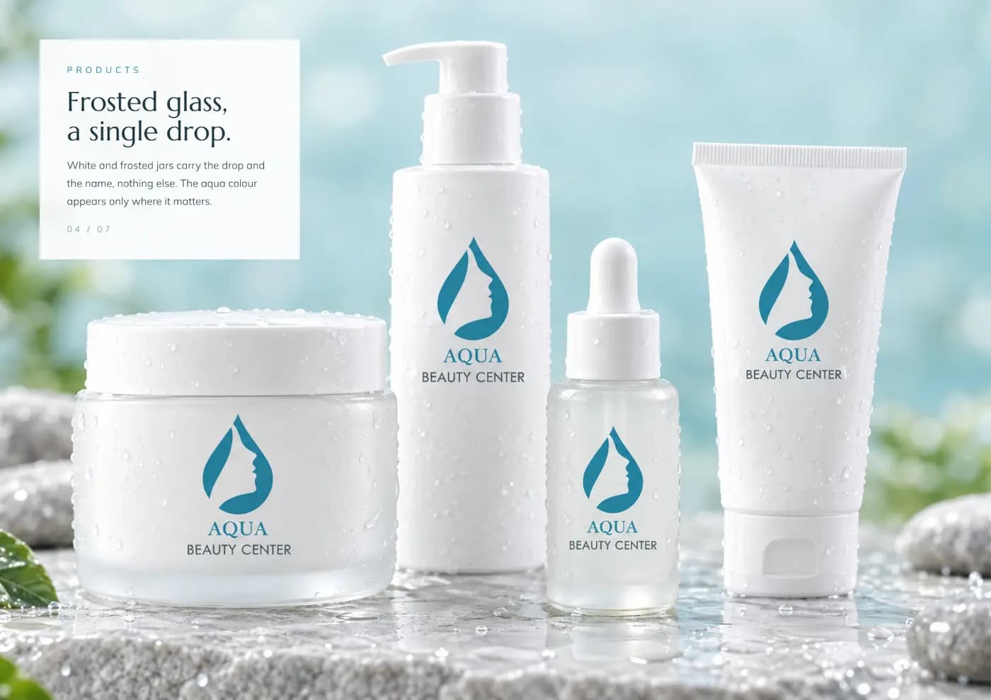 Aqua Beauty Center brand book — page 4 of 7