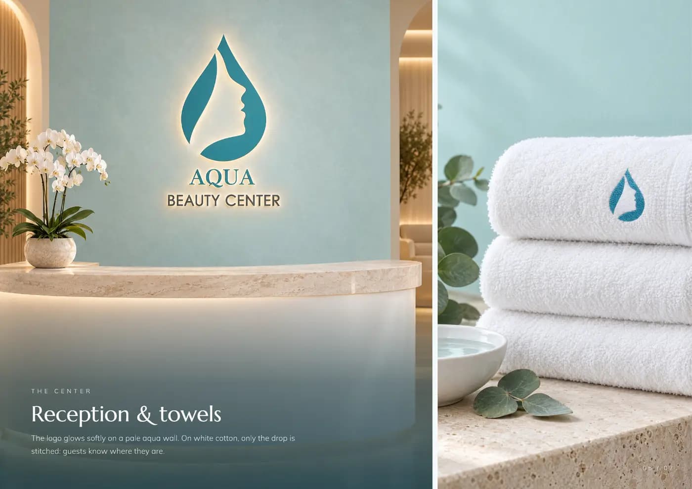 Aqua Beauty Center brand book — page 5 of 7