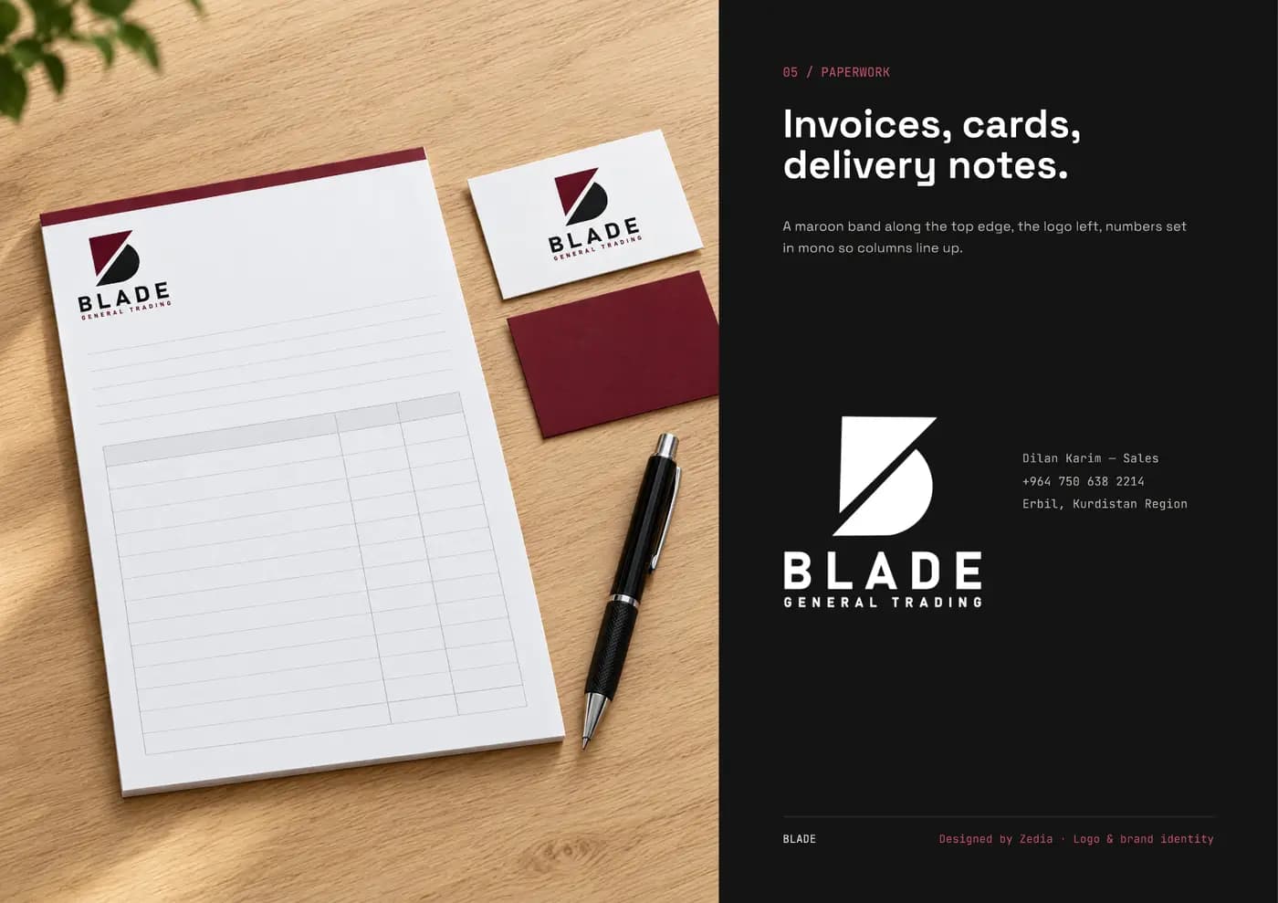 Blade brand book — page 6 of 6