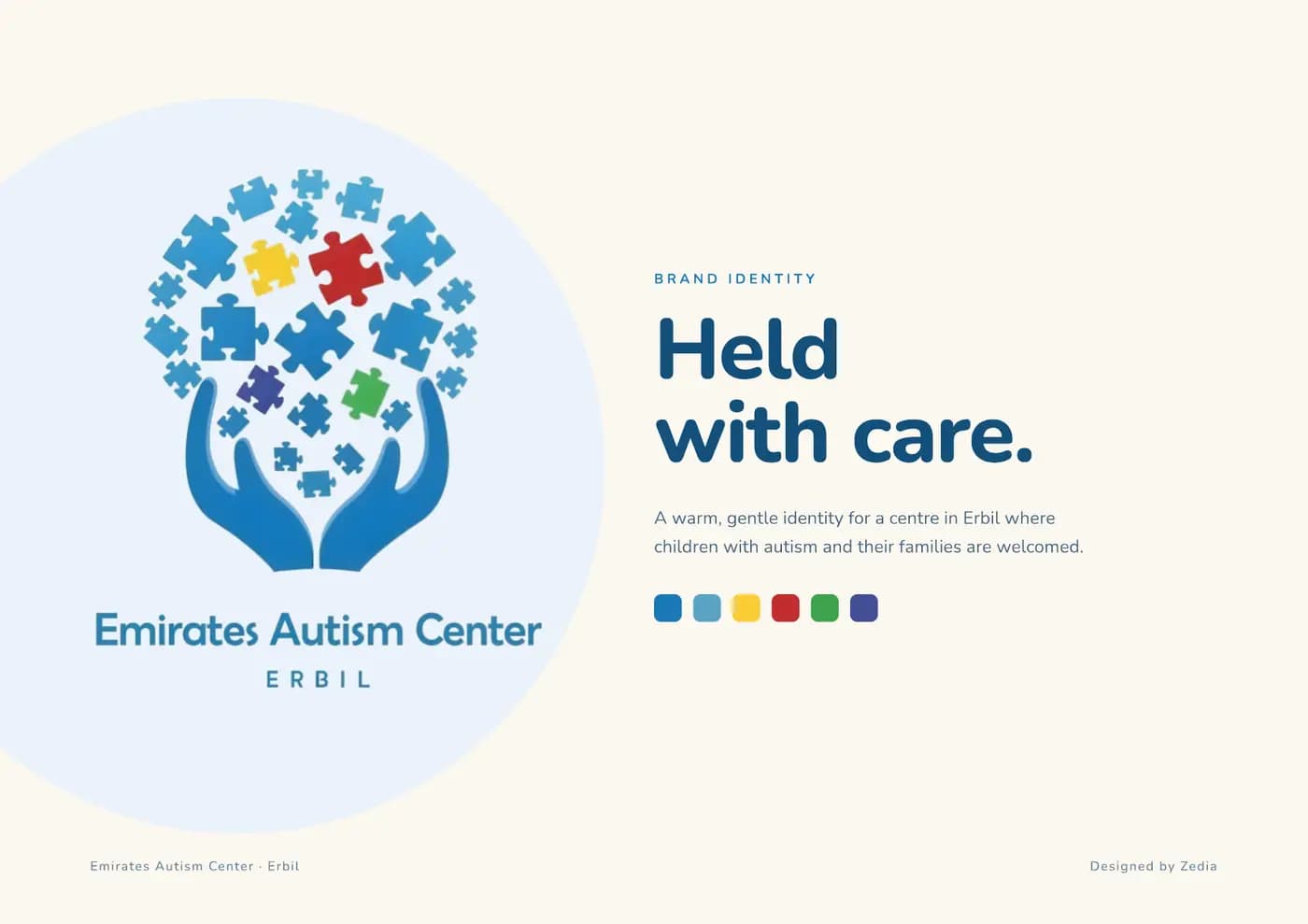 Emirates Autism Center brand book — page 1 of 6