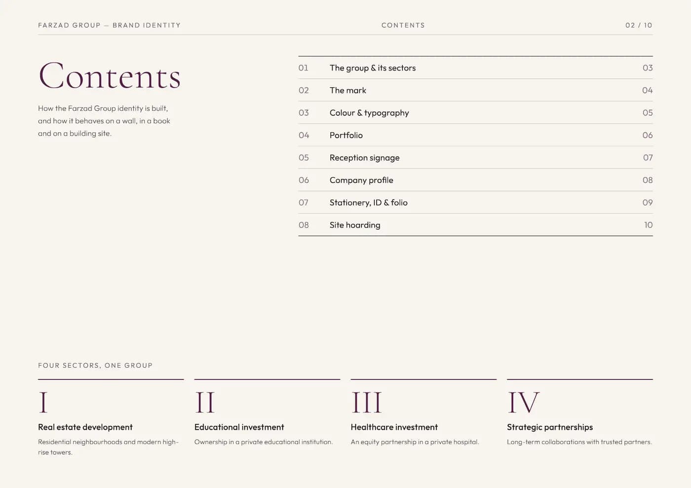 Farzad Group brand book — page 2 of 10
