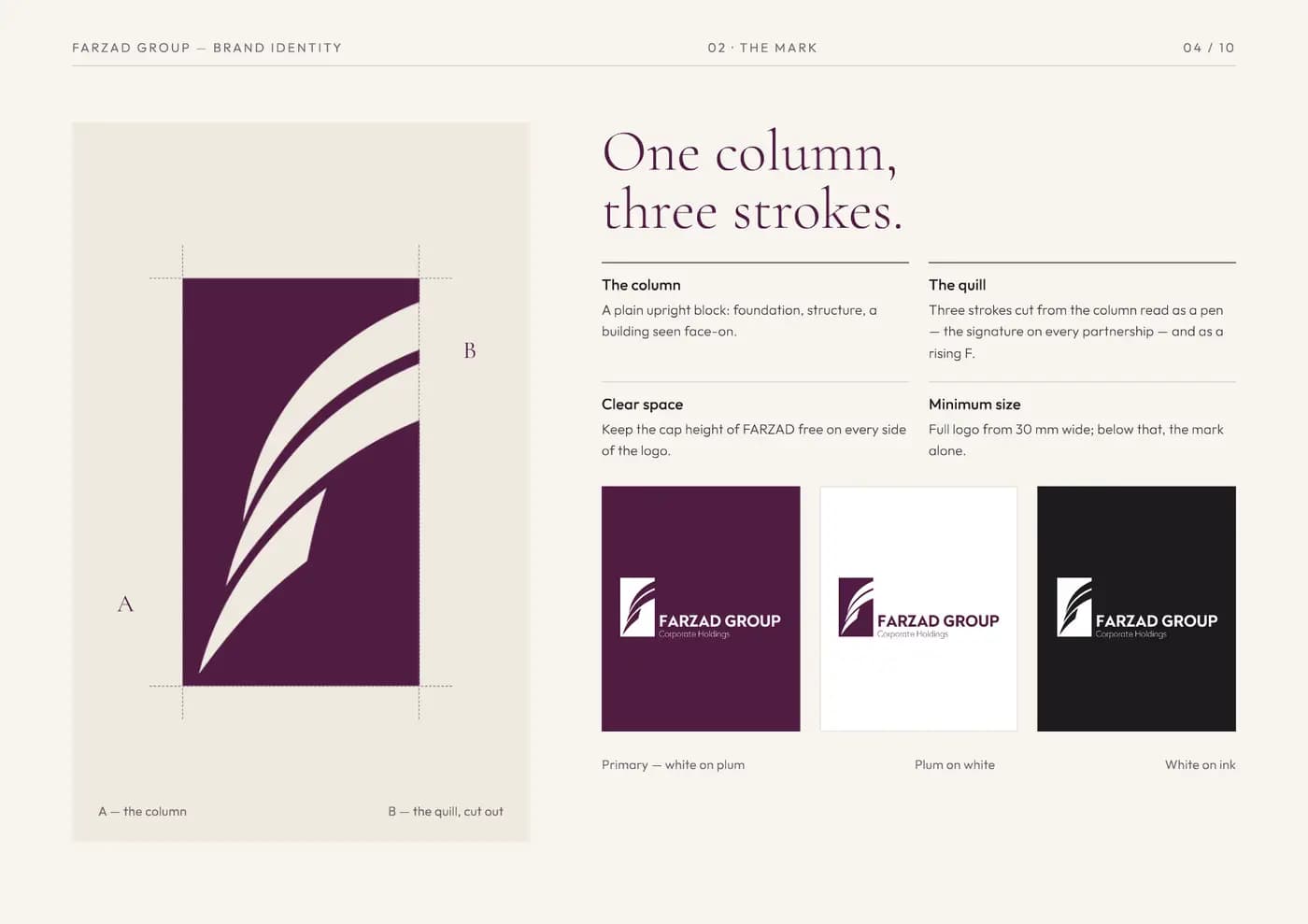 Farzad Group brand book — page 4 of 10