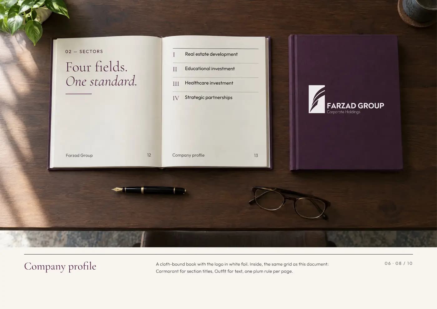 Farzad Group brand book — page 8 of 10