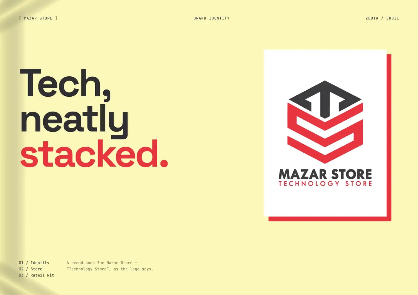 Mazar Store brand book — page 1 of 5