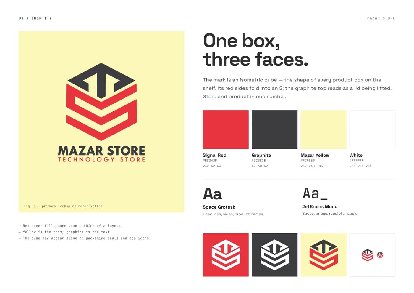 Mazar Store brand book — page 2 of 5