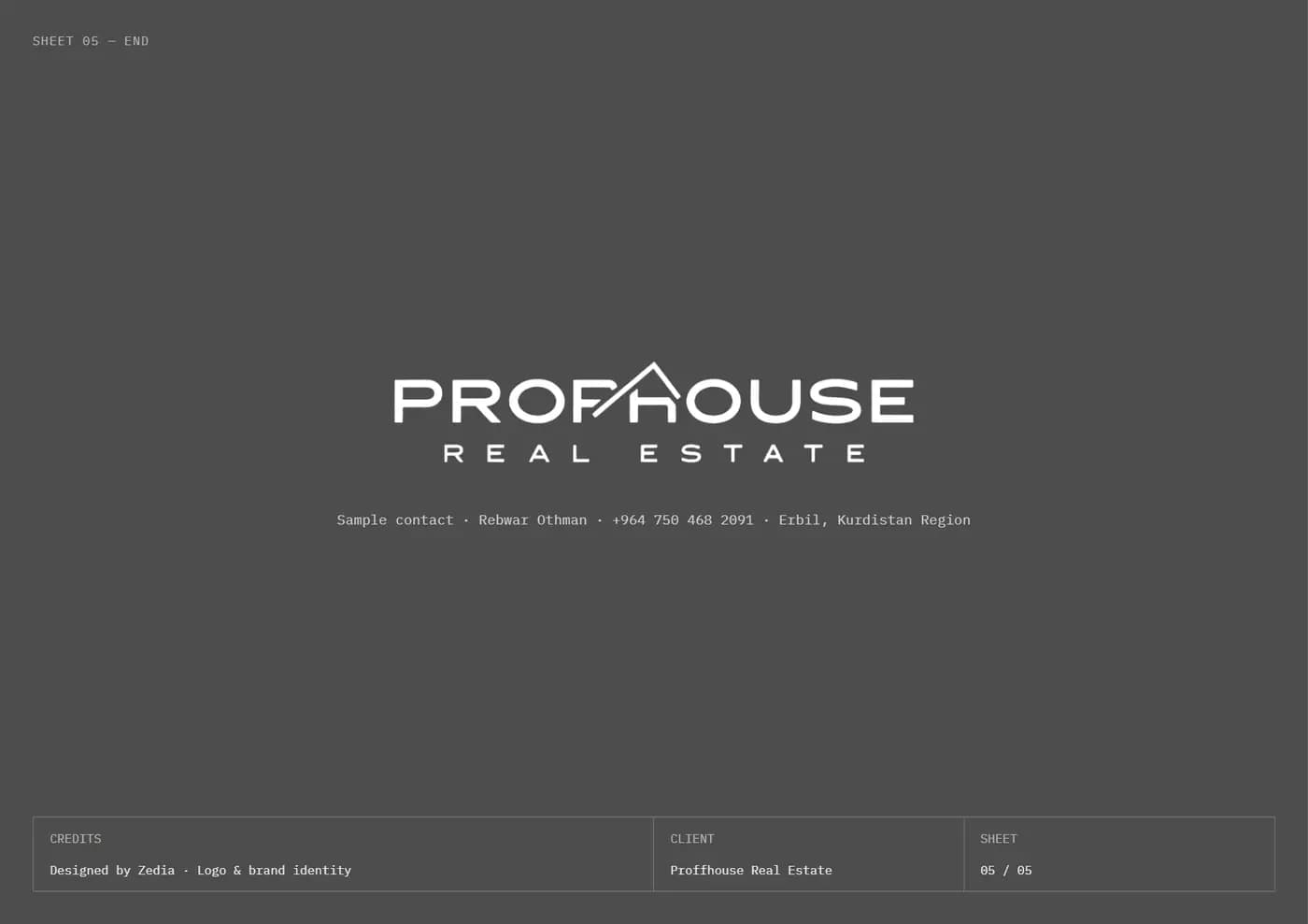 PropHouse Real Estate brand book — page 5 of 5