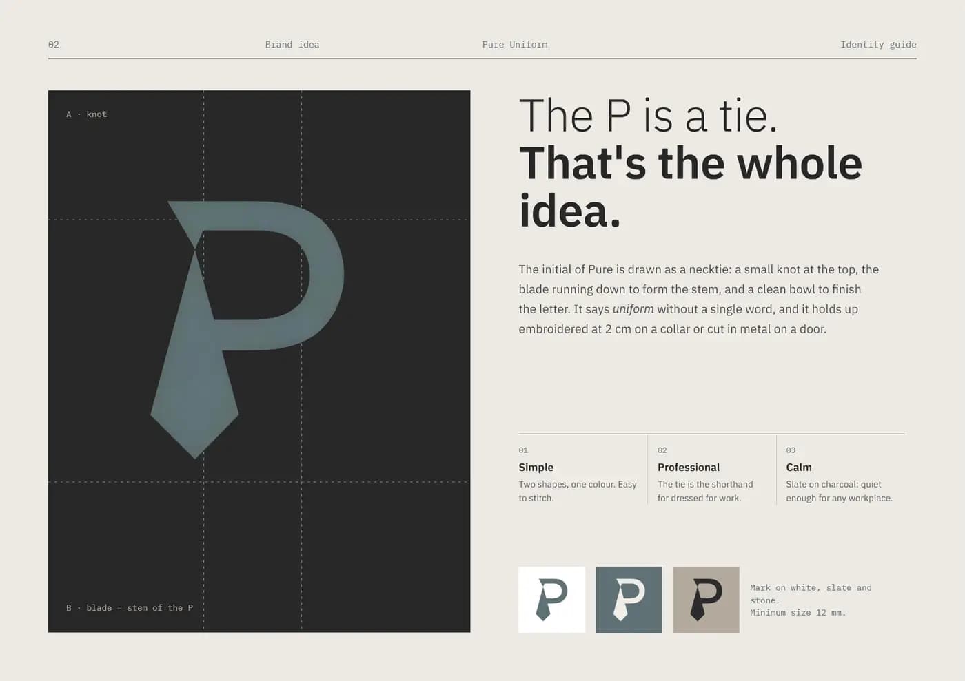 Pure Uniform brand book — page 2 of 7