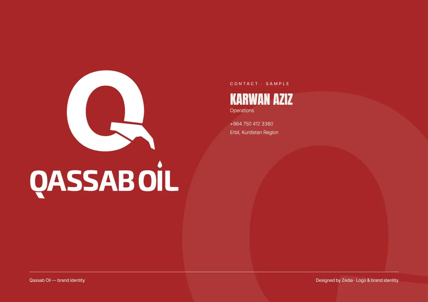 Qassab Oil brand book — page 6 of 6