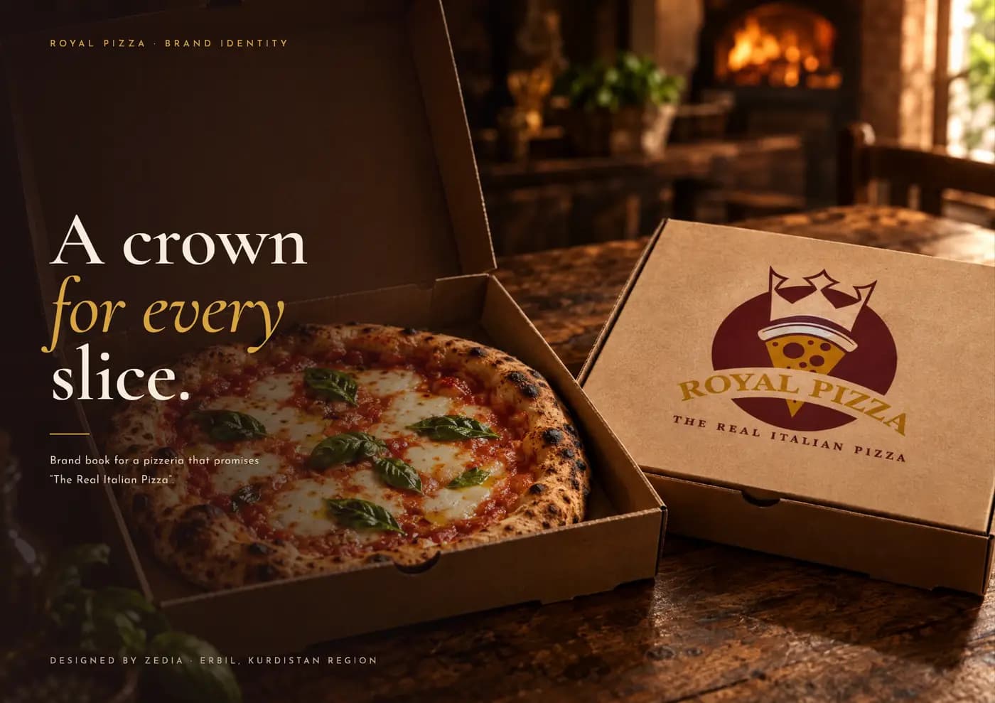 Royal Pizza brand book — page 1 of 7