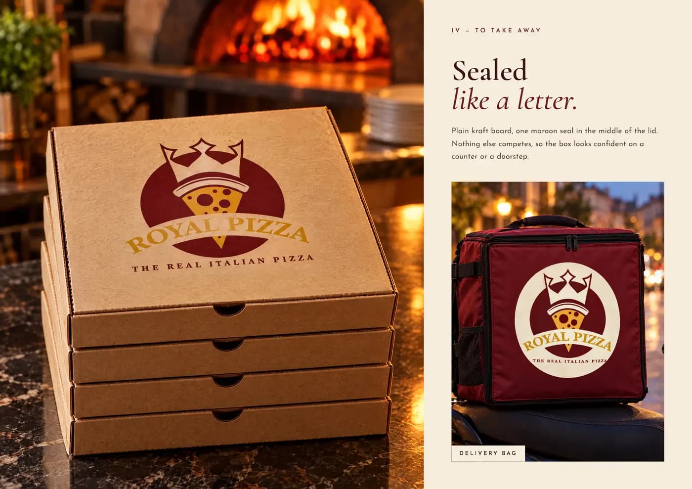 Royal Pizza brand book — page 5 of 7