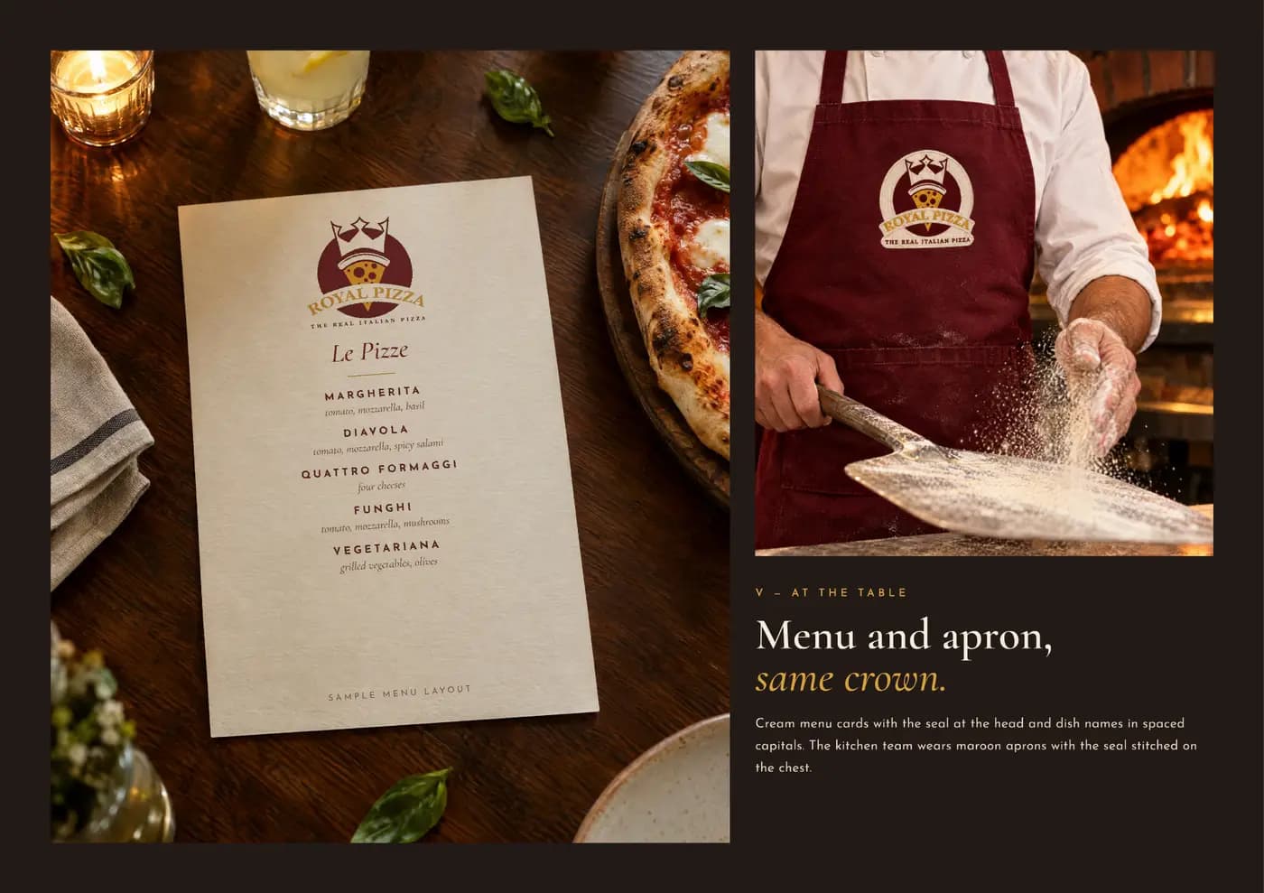 Royal Pizza brand book — page 6 of 7