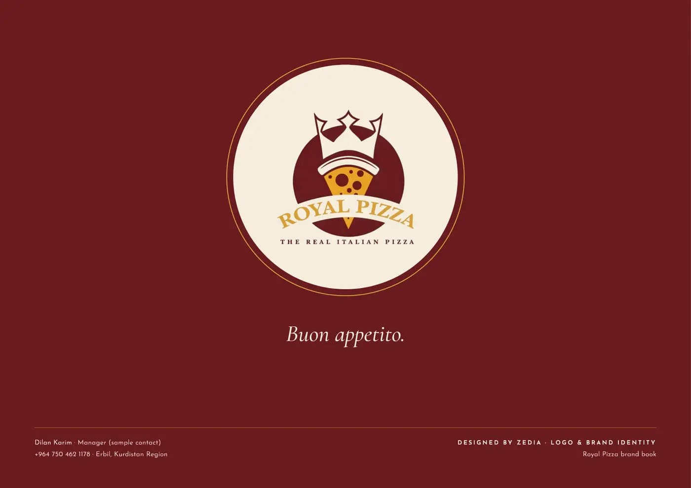 Royal Pizza brand book — page 7 of 7