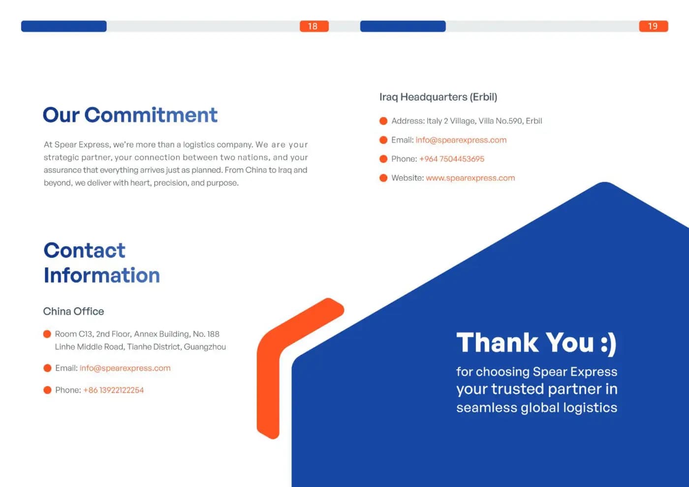 Spear Express brand book — page 11 of 12
