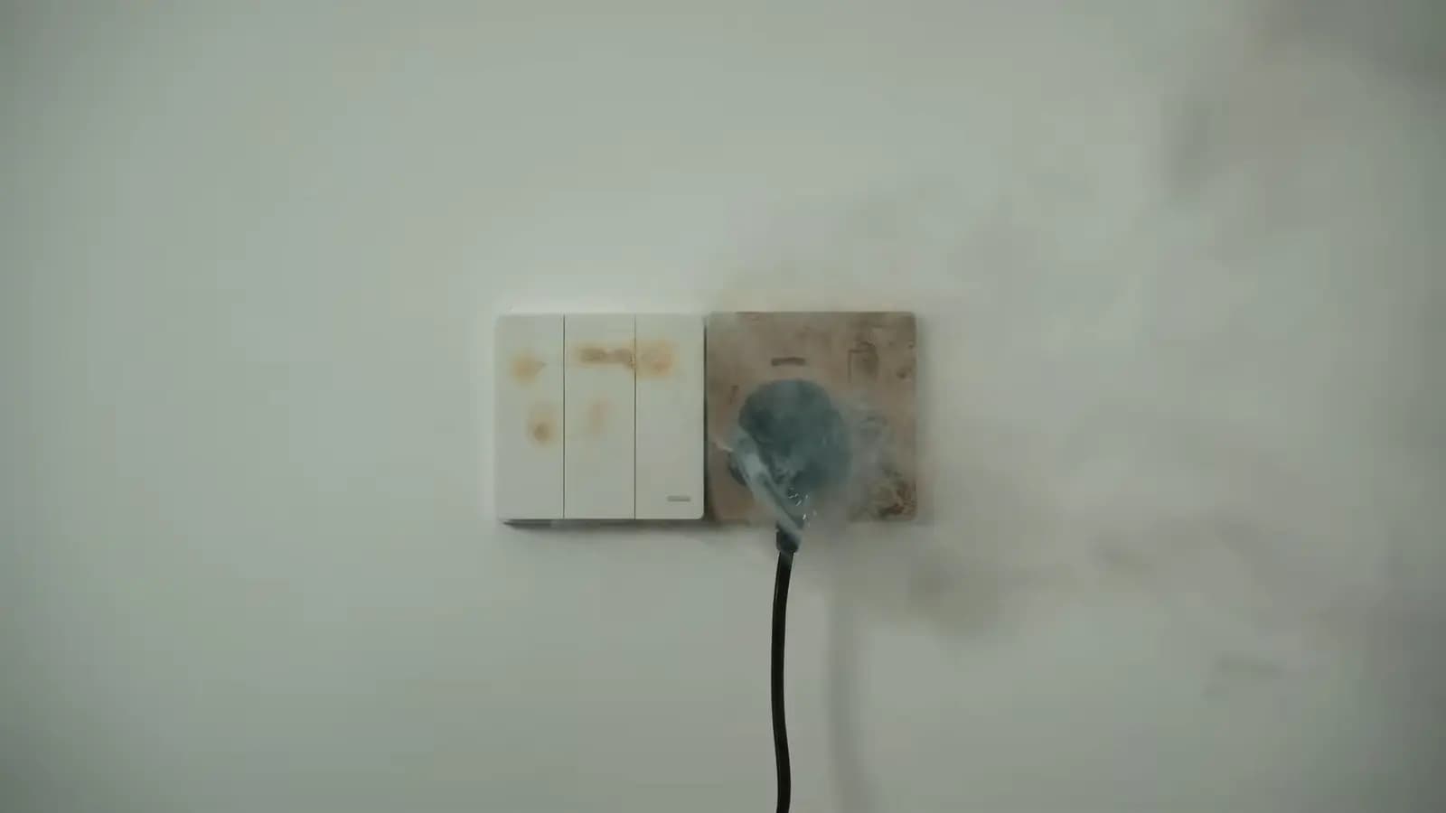 Then the socket starts to smoke.