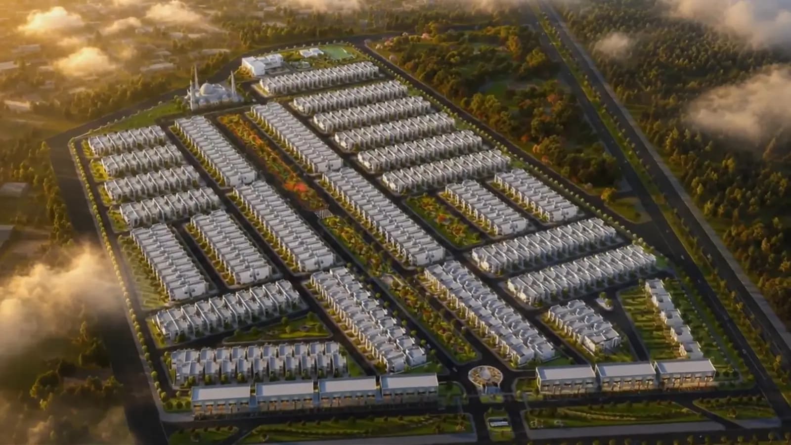 The masterplan, seen from the air.