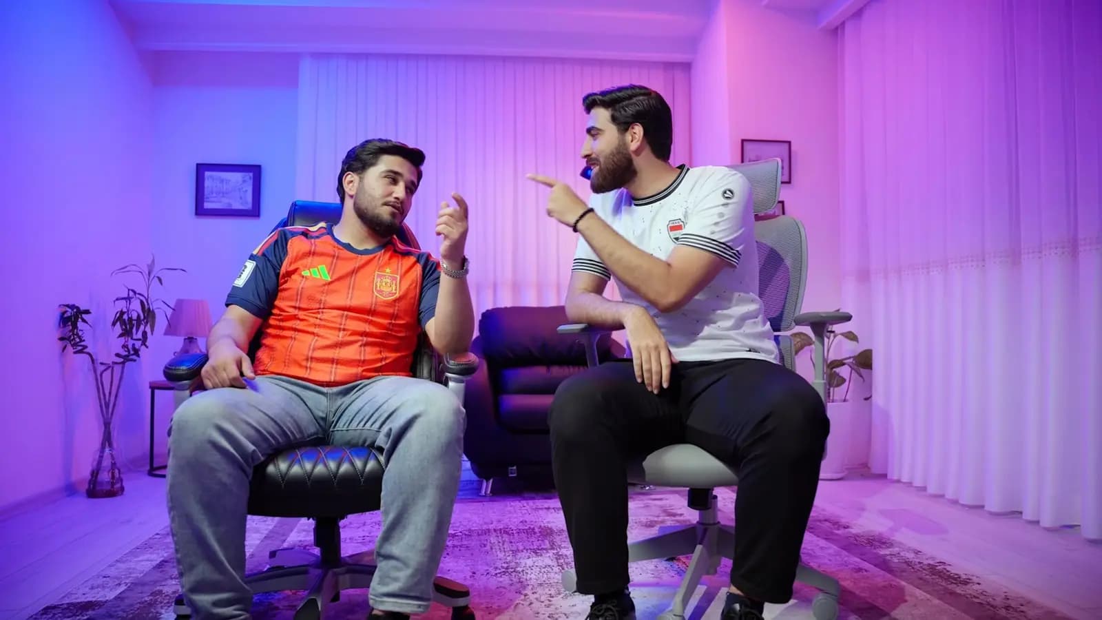 Kick-off: two friends, two shirts and plenty of opinions.