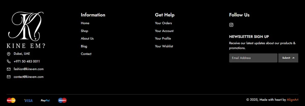 Kine-em website screenshot 5