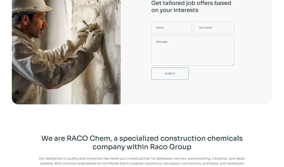 Raco Chem website screenshot 6