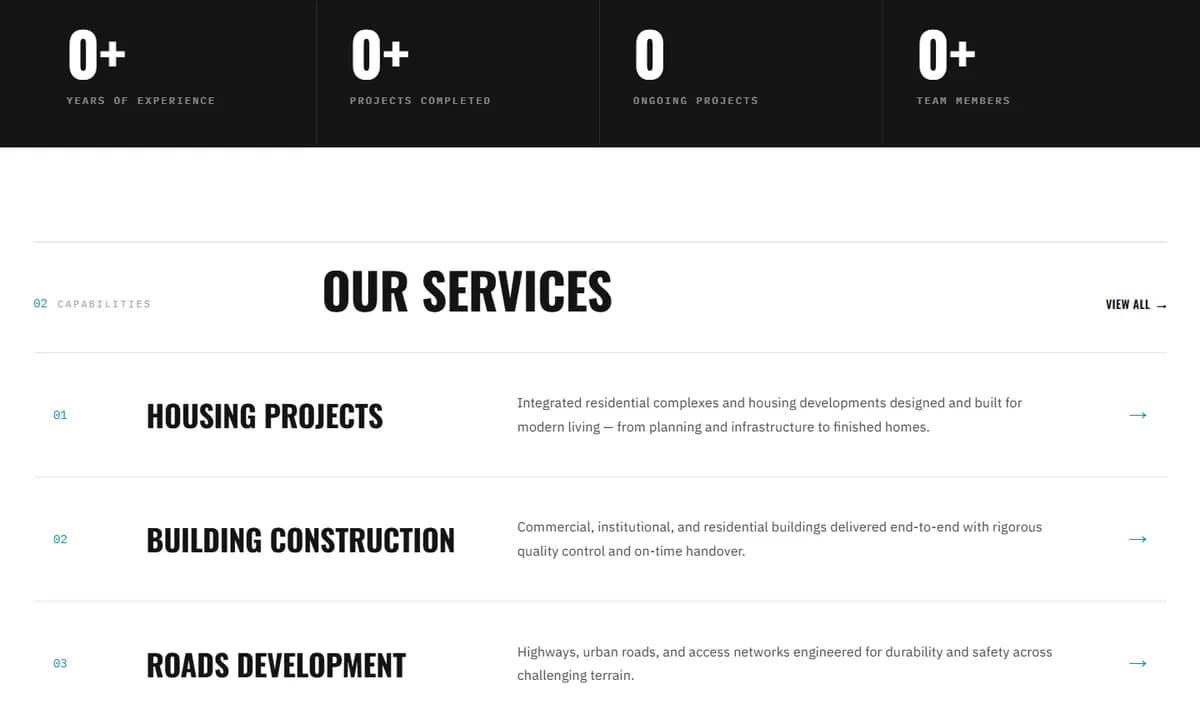 Raco Group website screenshot 2