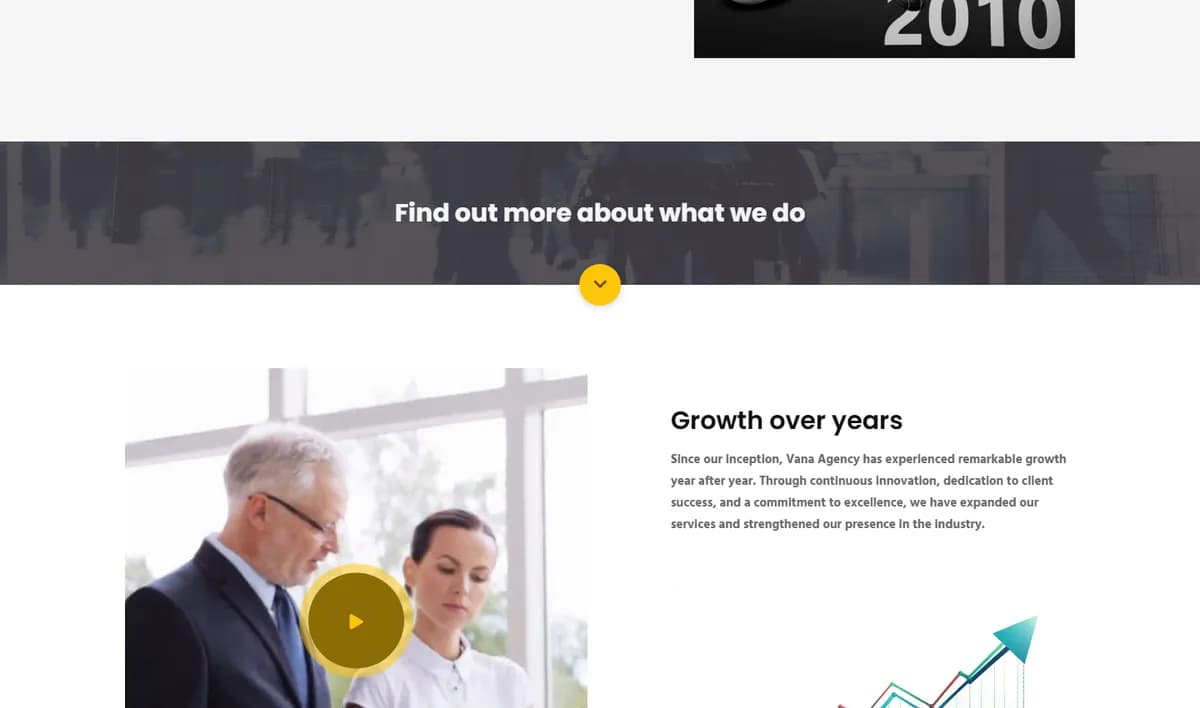 Vana Agency website screenshot 3
