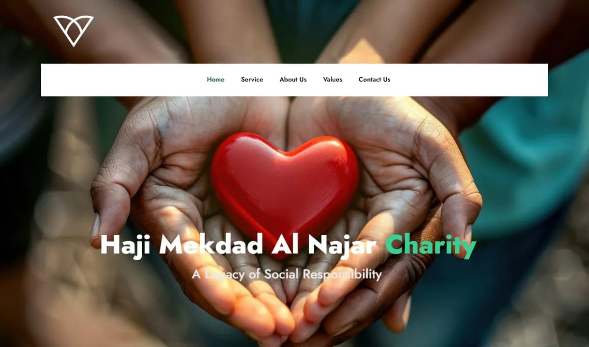 HMN Charity website screenshot 1